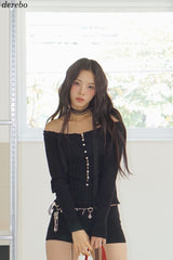 パールバートシャーリングリブ長袖Tシャツ