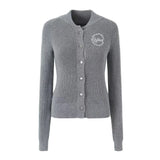 Real Button Embroidered Knit Cardigan