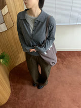 Cashmere collared knit