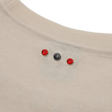 Rivet Point Lettering Tshirts Beige