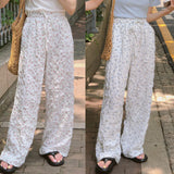 With Flower Wide Pants
