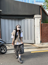 オリジナルヴィンテージ カーゴデニムバミューダパンツ