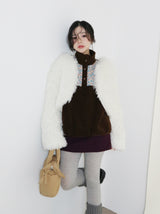 Angel Hairri Fur ボレロ ショートジャケット (Semi Cropped Jacket)