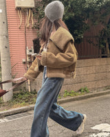Wool suede mustang