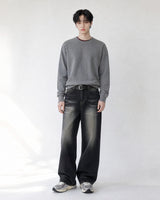 (UNISEX) Stone Domingo Wide Jeans