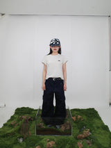 W Horn Applique Tee in Ivory