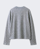 ワッフルクロップヘンリーネックTシャツ メランジ