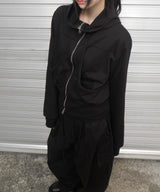 stud hood zip-up