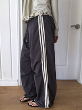 BT Nylon Track Pintuck Wide Pants