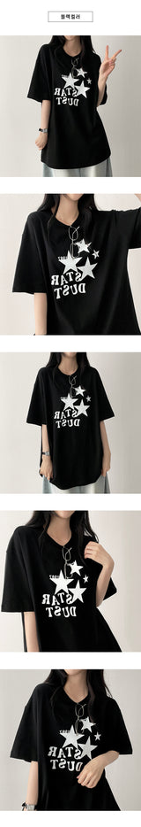 Star oversized fit short-sleeved T-shirt