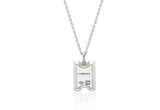 26SS★ [Premium Plating] Volume Square AB(W) H BAR Necklace L