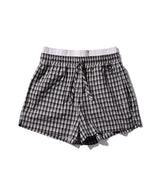 Checked Layered Boxer Shorts - Black