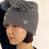 HAIRY KNIT BEANIE (GRAY)