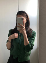 FOB Cable Knit Round Cardigan