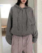 Moa Two Way Check Hood Zip-Up