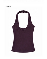 DEEP HALTER TOP (4COLORS!)