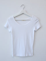 UネックスリムTシャツ