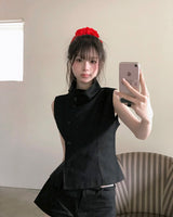 diarc black button sh / bl