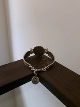 Silver Plated Sunflower Concho Bracelet