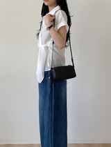 [Short Sleeve ver.] Kaya Wrap See-through Roll-up Shirt