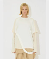 BICOLOR LAYERED LONG TEE