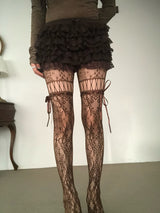 Ribbon Strap Mesh Stocking(4colors)