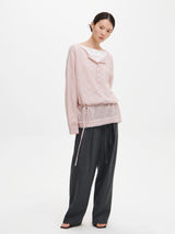 HAIRY DIA SHEER KNIT PULLOVER 