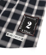 BBDアンクサイエティマルチパッチチェックシャツ(Black)