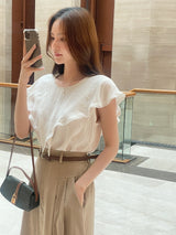 Desman Pintuck Banding Flare Skirt (Belt set)