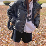 トミーフェイクレザーウェロンクロップパッド入り