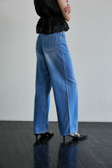 AZURE WIDE DENIM PANTS / BLUE