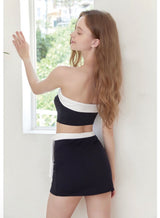 Belted Top & Bottom Set Black