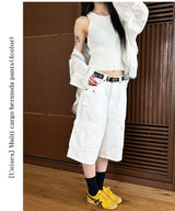 [Unisex] マルチカーゴバミューダパンツ(4color)