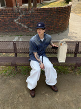 No.1209 cool denim washing half SHIRT (3color)