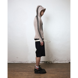 Sprayed Star Knit Hoodie(Beige)