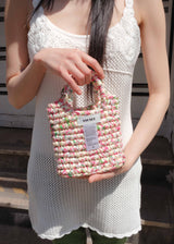 Flower Mini Hand Bag - Yellow