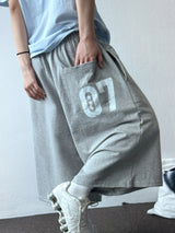 Bumby Printed Embroidered Wide Bermuda Shorts 3color