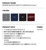 [Unisex] RÉSERVE BUTTON OVER FIT CARDIGAN [BURGUNDY]