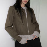 [MADE] Nicho Rivet Stud Collar Two Way Cotton Zip-Up