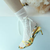 rose strap socks (ivory)