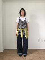 Soleil Plaid Camisole Blouse (2color)