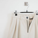 maison wide pintuck wool slacks