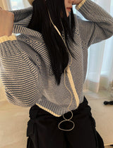 Sky Knit Two-Way Hood Zip-Up