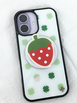 [Glass] Strawberry Clover Case