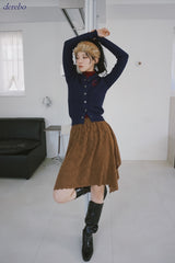 Real Button Embroidered Knit Cardigan