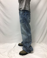 5-Button Fly Flared Denim Pants