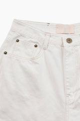 Turquoise white denim pants