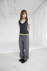 span melange sleeveless top(4colors)