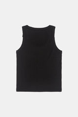 Double layer ribbed sleeveless top