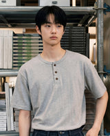 26SS★ ラウンドヘンリーネック半袖Tシャツ